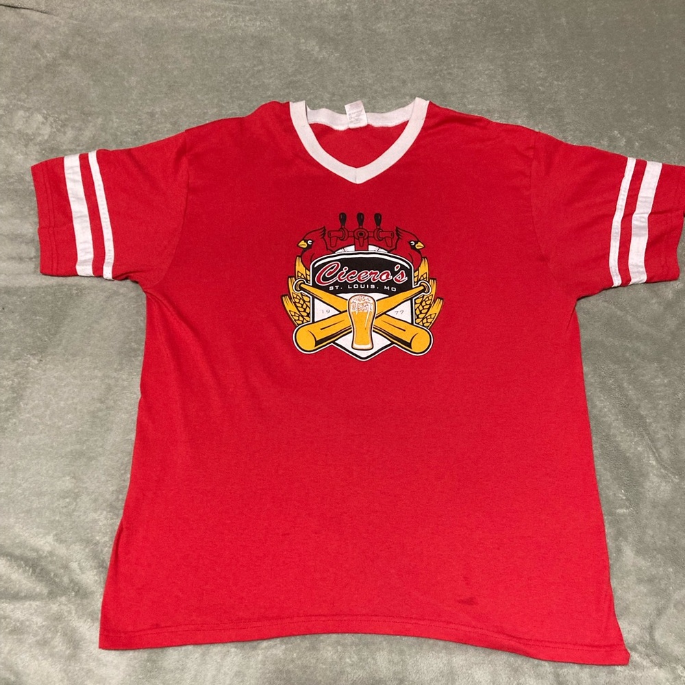 Cicero's St Louis Cardinals Themed T-shirt-Size 2XL